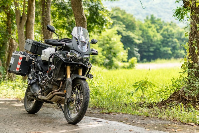 A outdoor photo of my Honda Africa Twin mororcycle Honda Africa Twin model CRF 1000 LD from 2016